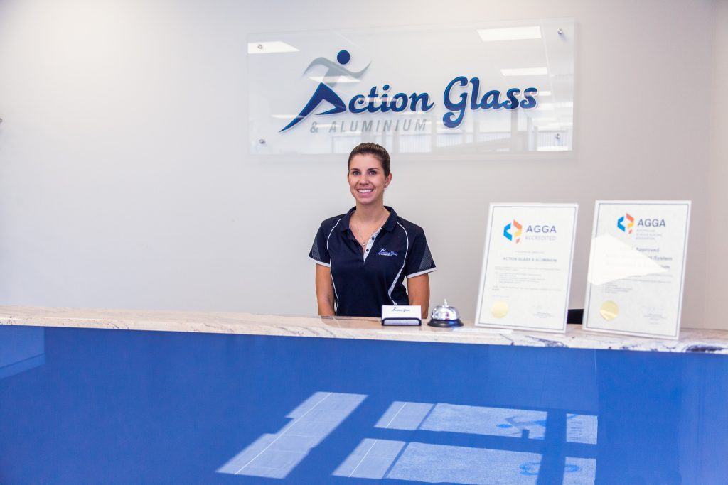 action glass reception