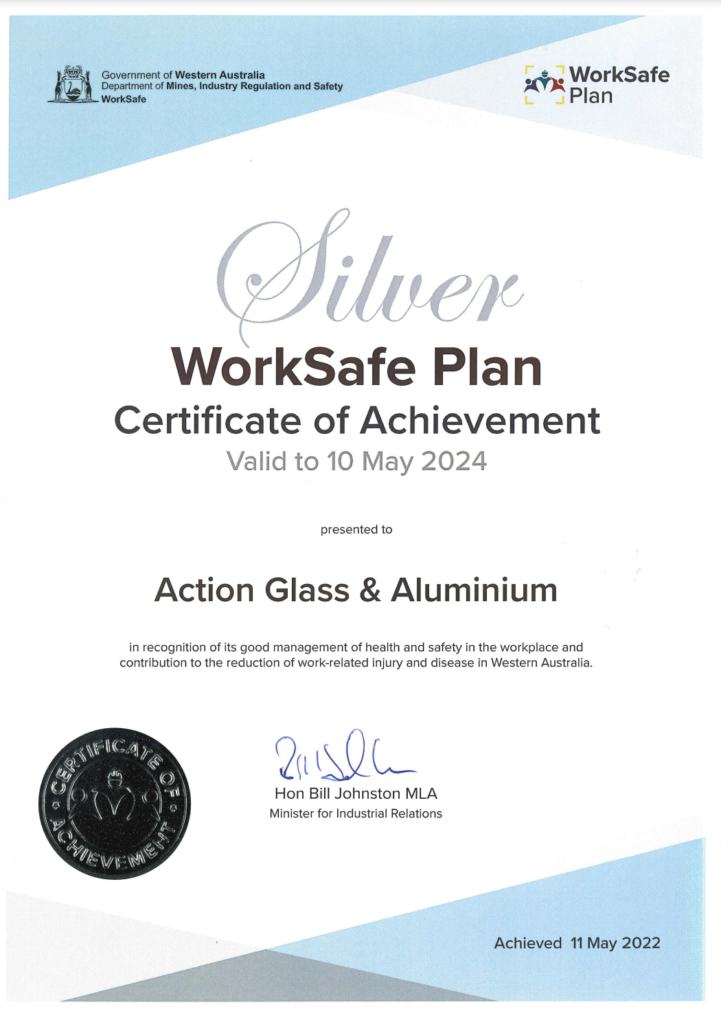WorkSafe Plan Certificate of Achievement
